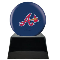 Baseball Trophy Urn Base with Optional Atlanta Braves Team Sphere