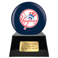 Baseball Trophy Urn Base with Optional New York Yankees Team Sphere

