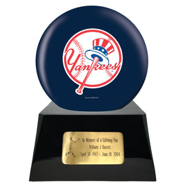 Baseball Trophy Urn Base with Optional New York Yankees Team Sphere