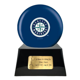 Baseball Trophy Urn Base with Optional Seattle Mariners Team Sphere
