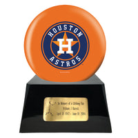 Baseball Trophy Urn Base with Optional Houston Astros Team Sphere