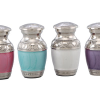 Set of 4 Assorted Rainbow Brass Cremation Keepsakes