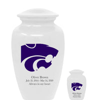 Fan Series - Kansas State University Wildcats White Memorial Cremation Urn - IUKST100