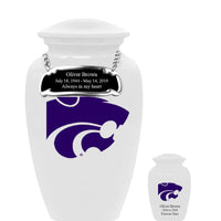 Fan Series - Kansas State University Wildcats White Memorial Cremation Urn - IUKST100
