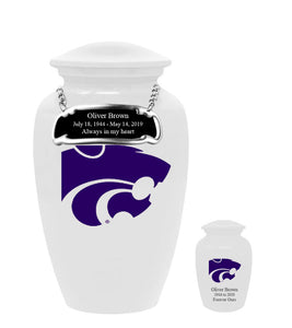 Fan Series - Kansas State University Wildcats White Memorial Cremation Urn - IUKST100