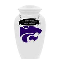 Fan Series - Kansas State University Wildcats White Memorial Cremation Urn - IUKST100