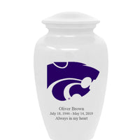 Fan Series - Kansas State University Wildcats White Memorial Cremation Urn - IUKST100