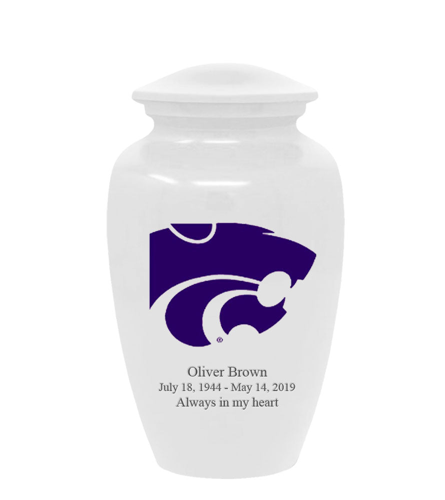Fan Series - Kansas State University Wildcats White Memorial Cremation Urn - IUKST100