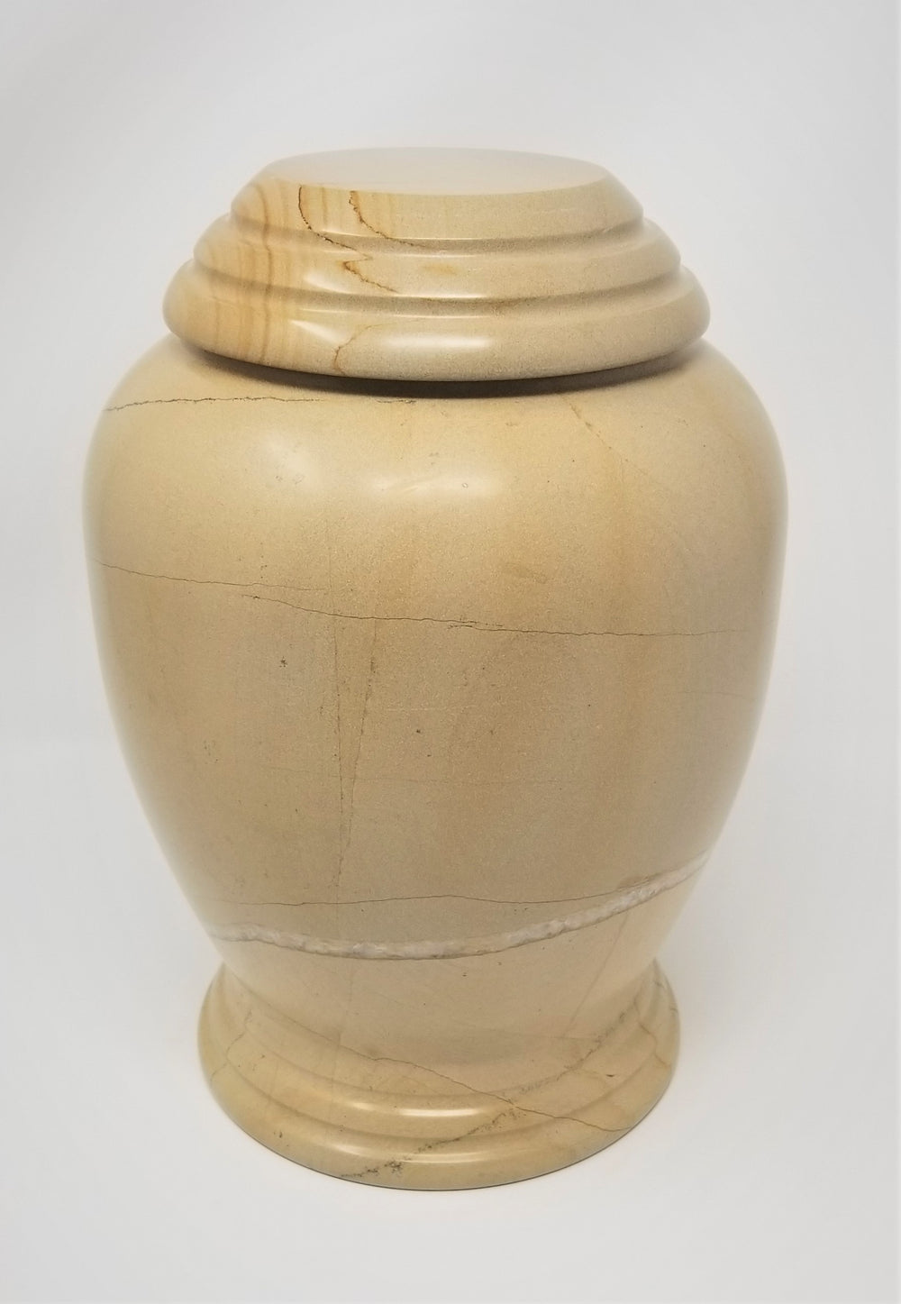 Teakwood Marble Cremation Urn