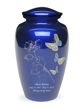 Exquisite Series - Mother of Pearl Butterflies on Blue - IUME100