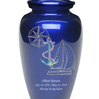 Exquisite Series - Mother of Pearl Anchor on Blue - IUME102