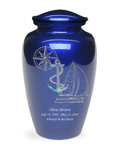Exquisite Series - Mother of Pearl Anchor on Blue - IUME102