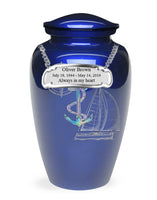 Exquisite Series - Mother of Pearl Anchor on Blue - IUME102
