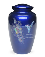 Exquisite Series - Mother of Pearl Hummingbird on Blue - IUME103-Blue