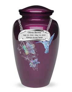 Exquisite Series - Mother of Pearl Hummingbird on Burgundy - IUME103-Burgundy