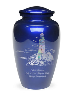 Exquisite Series - Mother of Pearl Lighthouse on Blue - IUME105