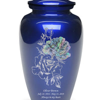 Exquisite Series - Mother of Pearl Rose on Blue - IUME106-Blue