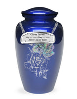 Exquisite Series - Mother of Pearl Rose on Blue - IUME106-Blue