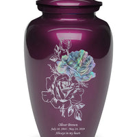 Exquisite Series - Mother of Pearl Rose on Burgundy - IUME106-Burgundy