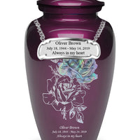 Exquisite Series - Mother of Pearl Rose on Burgundy - IUME106-Burgundy