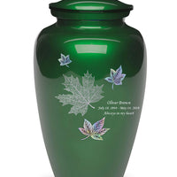 Exquisite Series - Mother of Pearl Leaves on Green - IUME108
