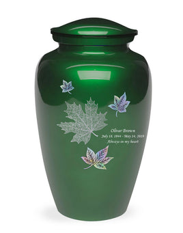 Exquisite Series - Mother of Pearl Leaves on Green - IUME108