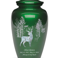 Exquisite Series - Mother of Pearl Deer on Green - IUME109