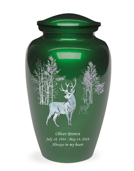 Exquisite Series - Mother of Pearl Deer on Green - IUME109