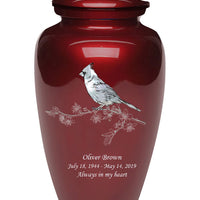 Exquisite Series - Mother of Pearl Cardinal on Red - IUME114