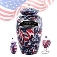 Military Series - American Flag Wrapped Cremation Urn - IUMI111