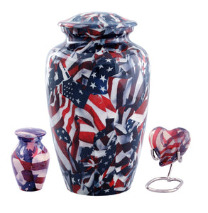 Military Series - American Flag Wrapped Cremation Urn - IUMI111