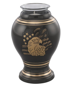 American Eagle & Flag Tealight Cremation Urn - IUMI113-TL