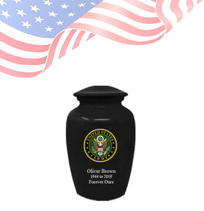 Military Series - United States Army Cremation Urn, Black - IUMI127