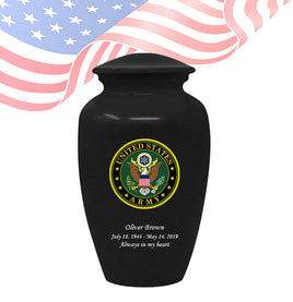 Military Series - United States Army Cremation Urn, Black - IUMI127