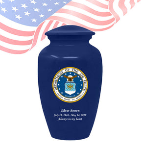 Military Series - United States Air Force Cremation Urn, Blue - IUMI128