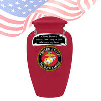 Military Series - United States Marine Corps Cremation Urn, Red - IUMI129