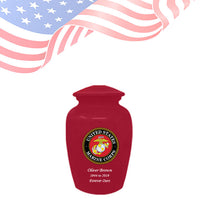 Military Series - United States Marine Corps Cremation Urn, Red - IUMI129