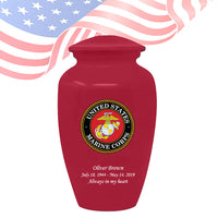 Military Series - United States Marine Corps Cremation Urn, Red - IUMI129