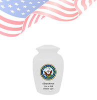 Military Series - United States Navy Cremation Urn, White - IUMI130