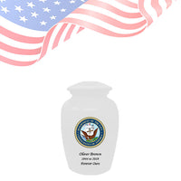 Military Series - United States Navy Cremation Urn, White - IUMI130
