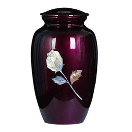 Mother of Pearl Rose on Burgundy - IUMOP102