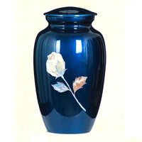Mother of Pearl Rose on Blue - IUMOP105