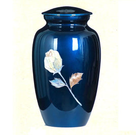 Mother of Pearl Rose on Blue - IUMOP105