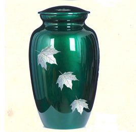 Mother of Pearl Falling Leaf on Green - IUMOP107