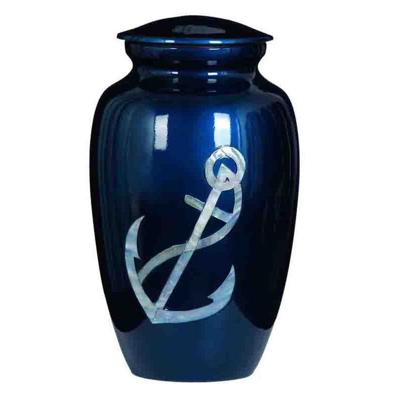 Mother of Pearl Anchor on Blue - IUMOP109