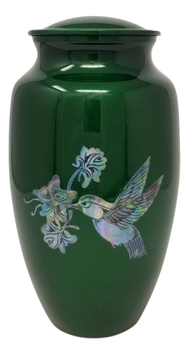 Mother of Pearl Hummingbird on Green - IUMOP119-Green