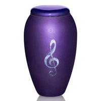 Mother of Pearl Treble Clef on Purple - IUMOP121