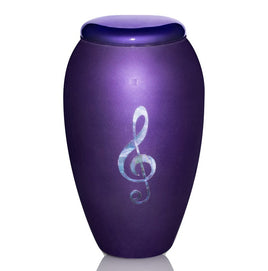 Mother of Pearl Treble Clef on Purple - IUMOP121