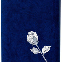 Art Rose Memorial Guest Book - W Silver Foil - 6 Ring - IUMOP105-RBK