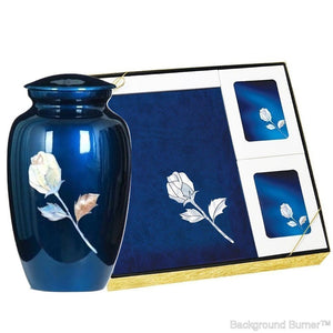 MOP Blue Rose - Urn & Stationery Box Set - IUMOP105-SET